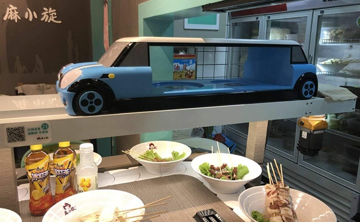 智能軌道雙層送餐車系統